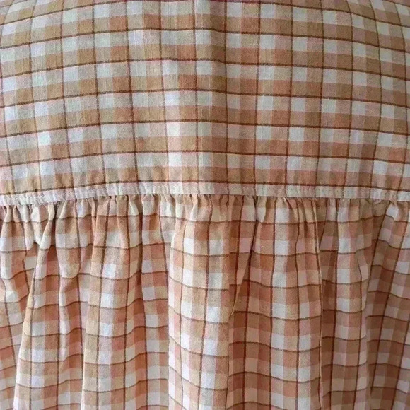 Madewell Checkered Popover Top - Picture 5 of 7